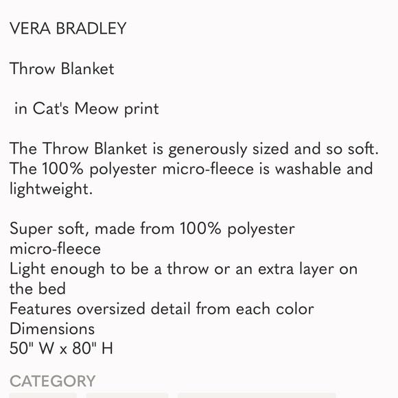 Vera Bradley NWT Cat’s Meow Print Plush Throw & Matching Socks 🐈‍⬛🩵🐈 - Picture 8 of 8